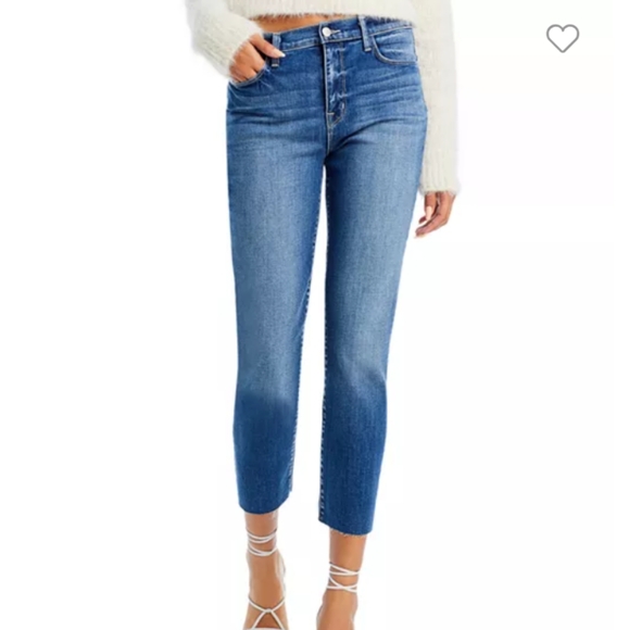 L'AGENCE Sada High Rise Cropped Slim Leg Jeans Mesa - Picture 1 of 16